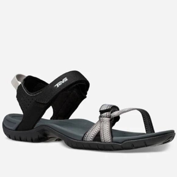 Teva Verra Ankle Strap Nylon Sandals Black/Grey Size 11 - Picture 1 of 9